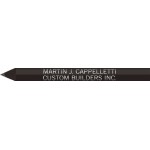 Matte Black with Black Wood Hexagon Golf Pencils with Logo
