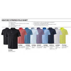 Adidas HEAT.RDY Striped Polo-Blank Custom Branded  Adidas HEAT.RDY Striped Polo-Blank Custom Branded
