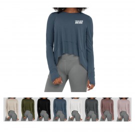 Crop Top Yoga Shirt with Logo