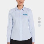 PERRY ELLIS Mini Grid Woven Women's Dress Shirt with Custom Logo with Logo
