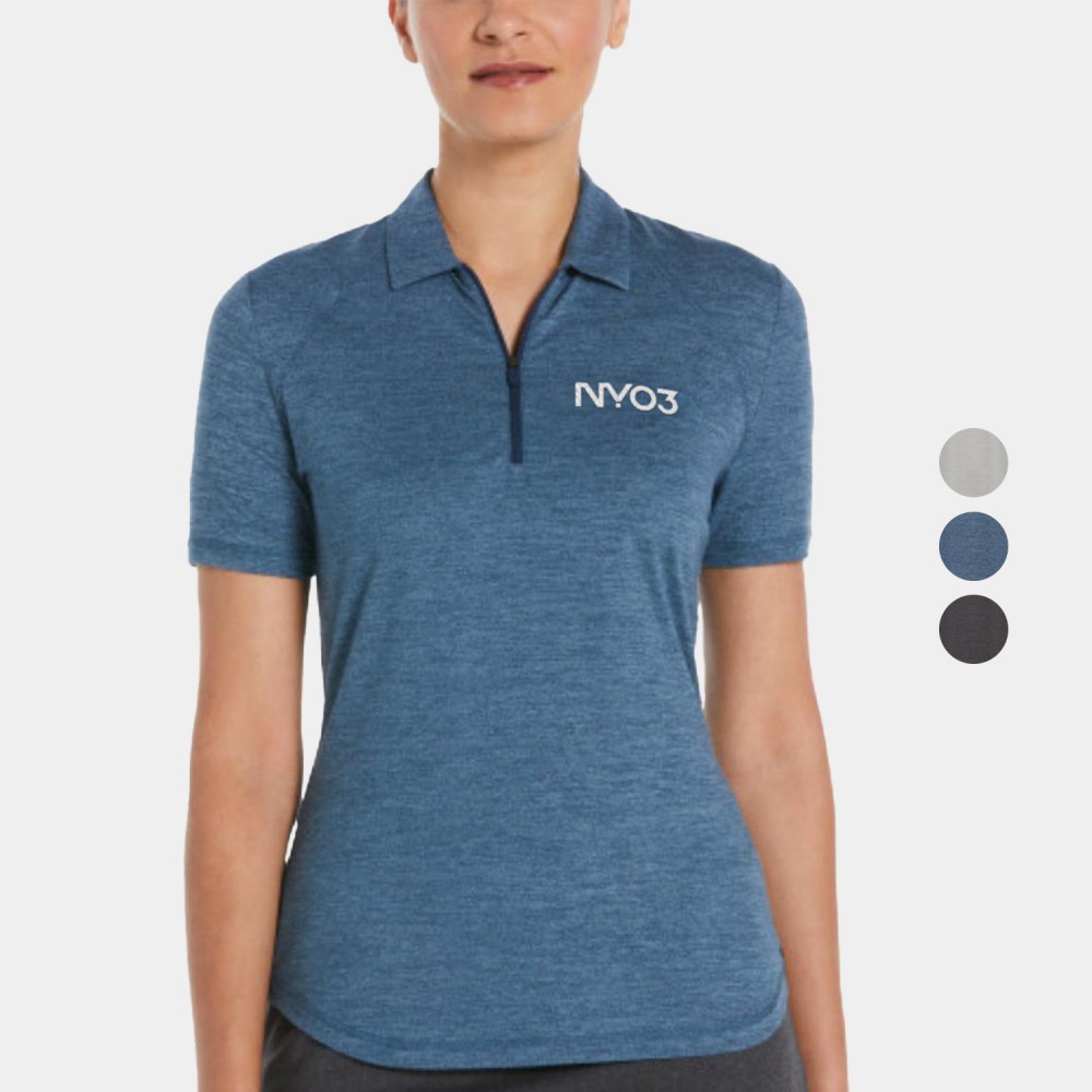 PERRY ELLIS Moisture Wicking Double Knit Women's Polo Shirt with Custom Logo with Logo