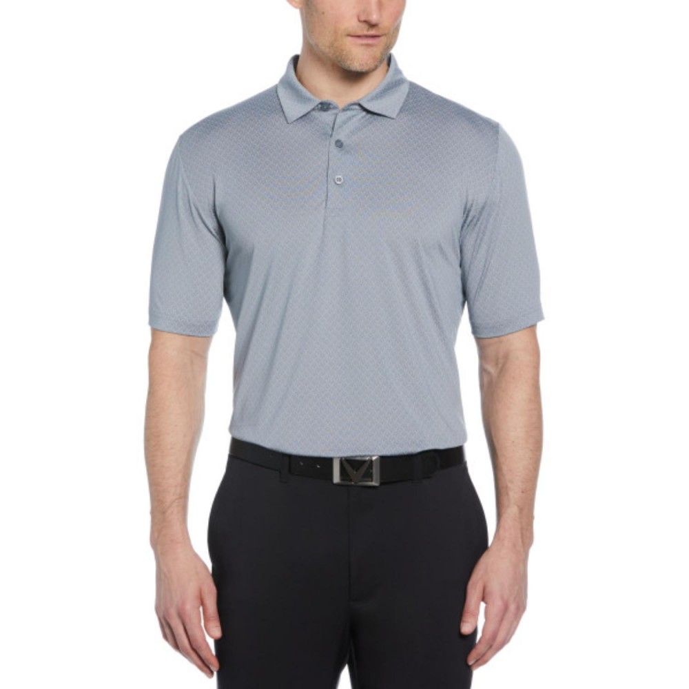 Customized Callaway All Over Stitched Moisture Wicking Men's Chev Polo Shirt with Custom Logo Customized Callaway All Over Stitched Moisture Wicking Men's Chev Polo Shirt with Custom Logo