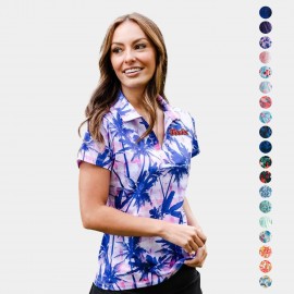 YATTA Golf - Blossom women's Moisture Wicking non iron Golf Polo Shirts with Logo