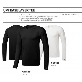 Adidas UPF Baselayer Tee - Blank Logo Printed  Adidas UPF Baselayer Tee - Blank Logo Printed