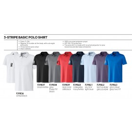Adidas 3- Stripe Basic Polo-Blank Custom Branded