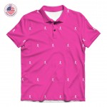 Breast Cancer Awareness Polo Shirt, Made in USA, Dye Sub with Logo