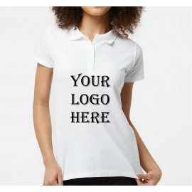 Tultex Women's 50/50 Sport White Polo with Logo