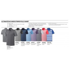 Custom Imprinted Adidas Ultimate 365 Wide Stripe Polo-Blank