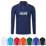 Man Long Sleeve Polo Shirt with Logo