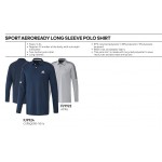 Custom Embroidered Adidas Sport Aeroready Long Sleeve Polo-Blank