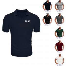 Promotional Polo Shirts for Men Short Sleeve Slim Fit Shirts Casual Stretch