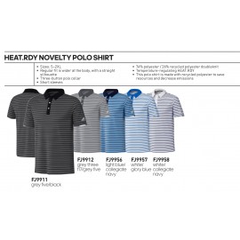 Adidas HEAT.RDY Novelty Polo-Blank Custom Imprinted  Adidas HEAT.RDY Novelty Polo-Blank Custom Imprinted
