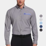 PERRY ELLIS Heathered Woven Men's Button-Down Dress Shirt with Custom Logo with Logo