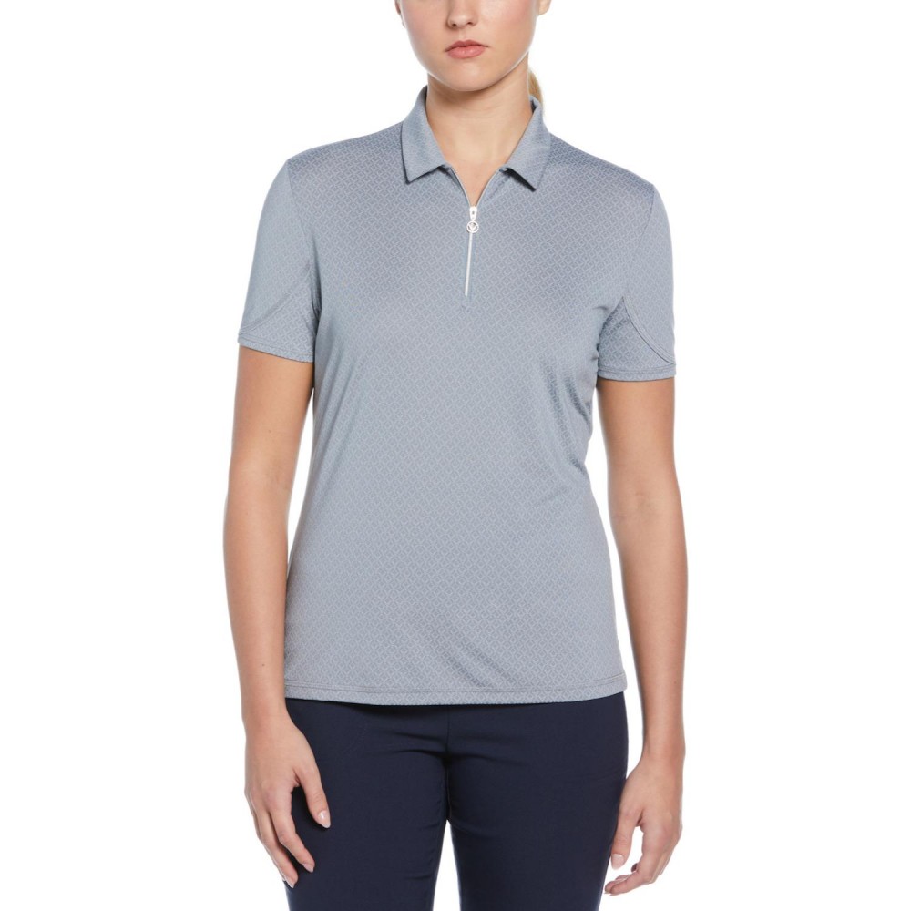 Logo Branded Callaway All Over Stitched Moisture Wicking Women's Chev Golf Polo Shirt with Custom Logo Logo Branded Callaway All Over Stitched Moisture Wicking Women's Chev Golf Polo Shirt with Custom Logo