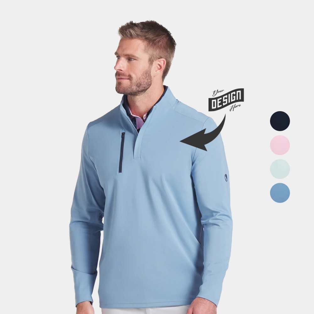 Customized PUMA AP CLOUDSPUN Tech UPF 50+ Men's Golf Quarter-Zip Customized PUMA AP CLOUDSPUN Tech UPF 50+ Men's Golf Quarter-Zip