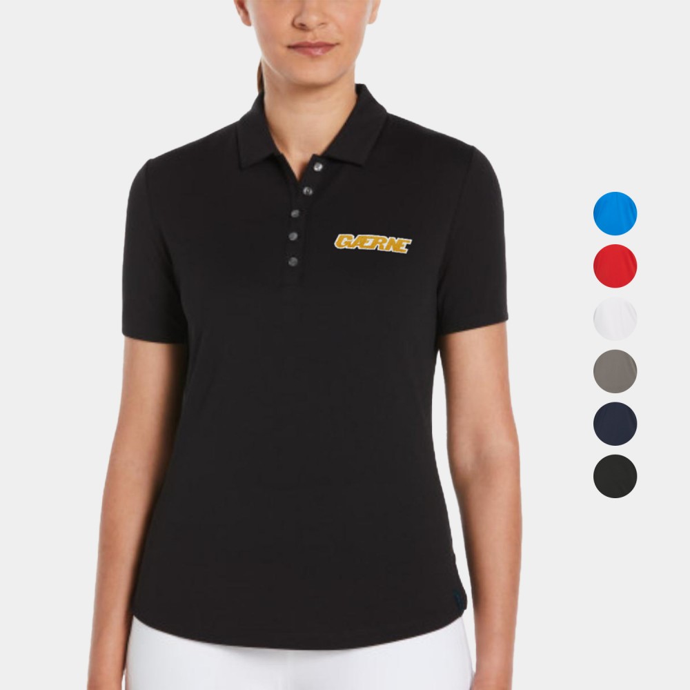 PERRY ELLIS Moisture Wicking UPF 50+ Women's Classic Polo Shirt with Custom Logo with Logo PERRY ELLIS Moisture Wicking UPF 50+ Women's Classic Polo Shirt with Custom Logo with Logo