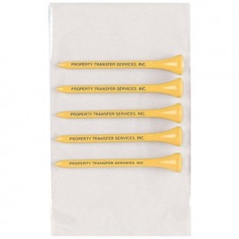 Pro Elite Poly Bag Pack w/ 5 Tiger Golf Tees (2 3/4") with Logo