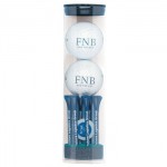 "Top Flite" Golf Ball Tube w/ 2 Balls, Eight 2-3/4" Tees & Ball Marker with Logo