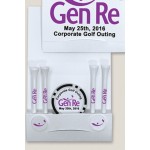 Logo Printed Golf Outing Packet w/ Four 2 3/4" Tees