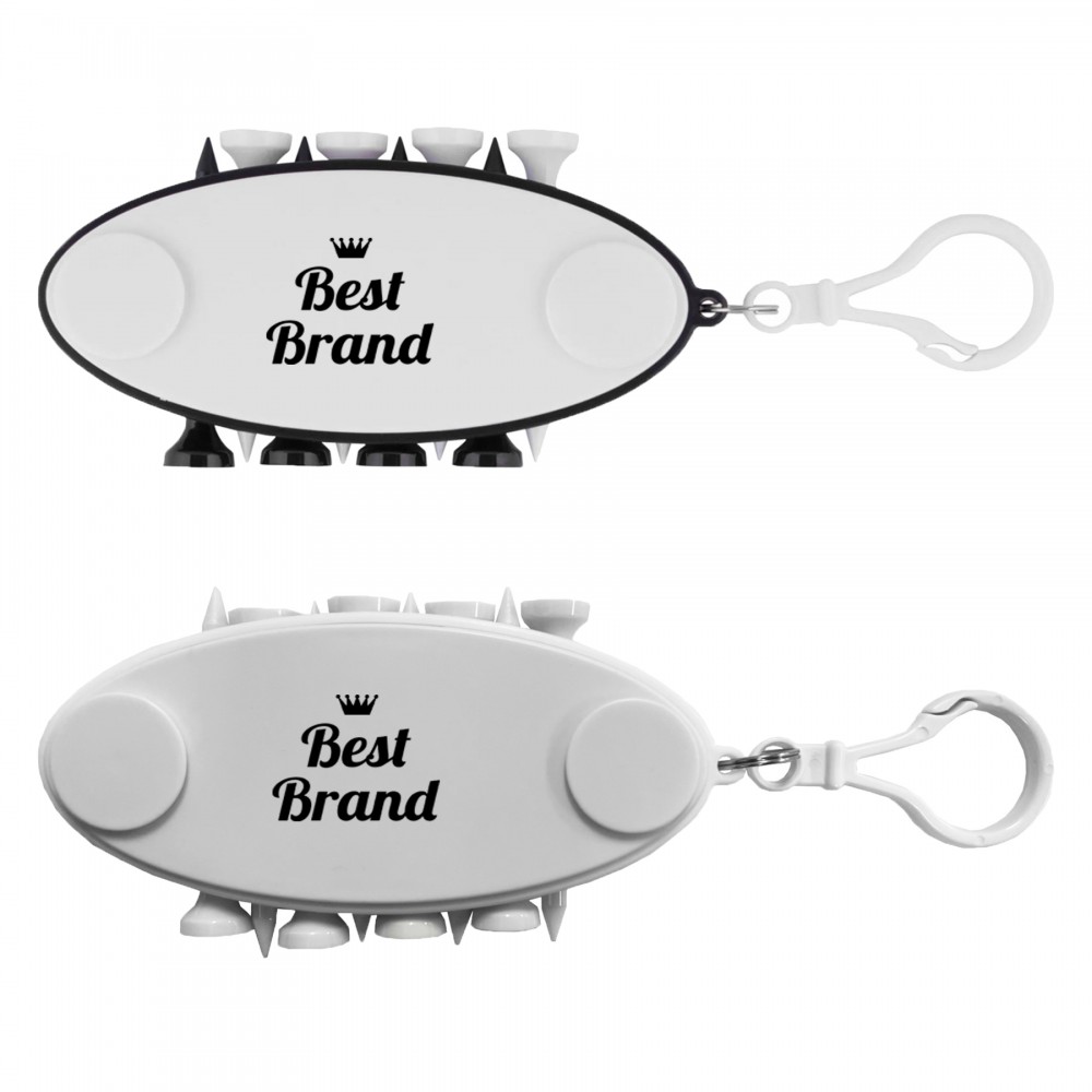 Golf Tee Set Keychain with Logo Golf Tee Set Keychain with Logo