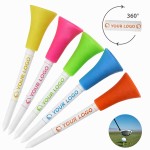 2"/3" Golf Tee with Rubber Cushion with Logo