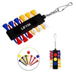 12-Piece Golf Tee Set with Holder and Keychain with Logo