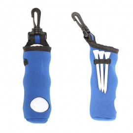 Logo Branded Neoprene Golf Pouch with Balls and Tees  Logo Branded Neoprene Golf Pouch with Balls and Tees