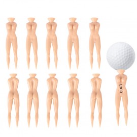 Nude Plastic Golf Tees with Logo
