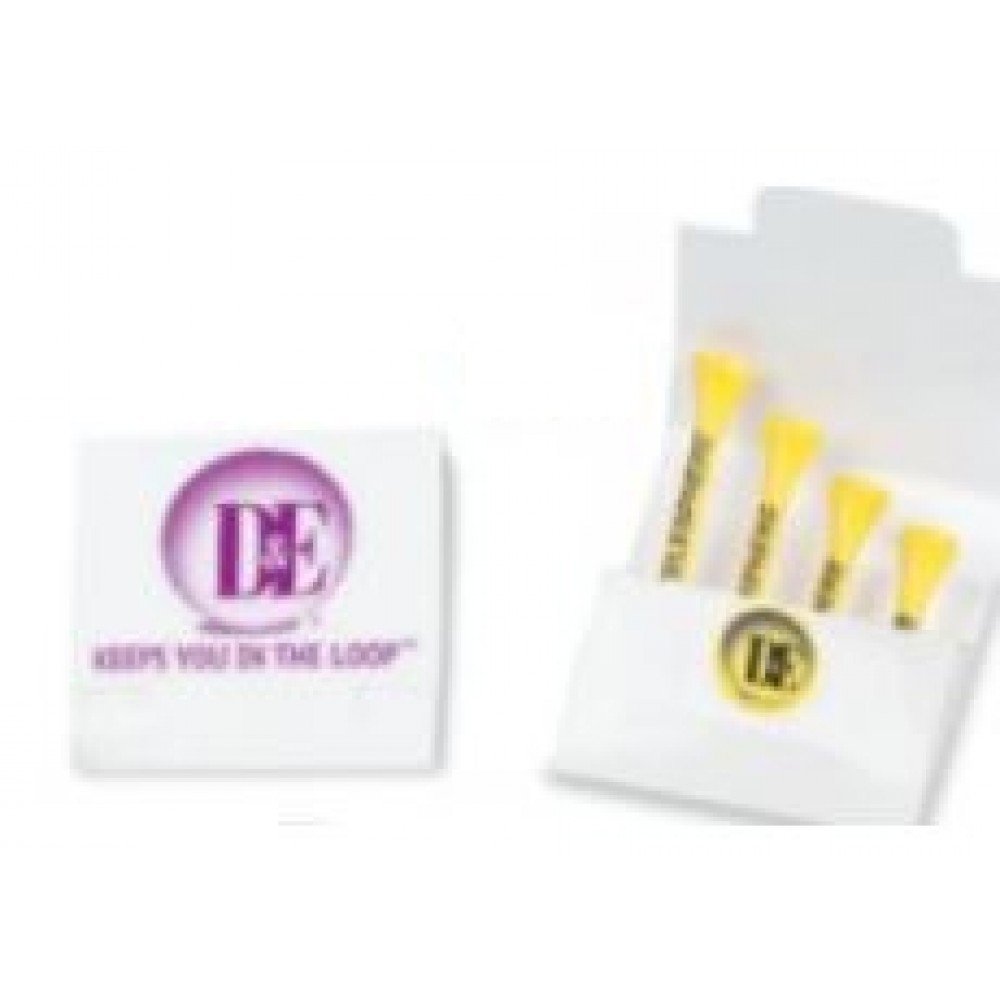 Custom Imprinted Matchbook Golf Accessory Pack w/4 Short Tees & 1 Ball Marker Custom Imprinted Matchbook Golf Accessory Pack w/4 Short Tees & 1 Ball Marker