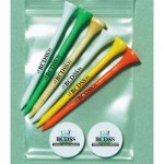 Promotional Pro Elite Gold Standard Poly Bag Pack w/ 6 Tees & 2 Markers (3 1/4")