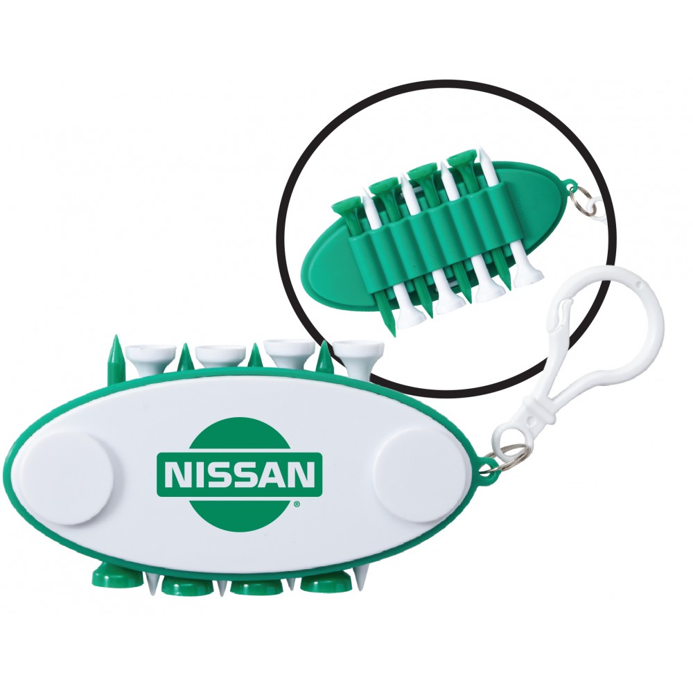 Logo Branded Golf Ball Marker & Tee Holder Logo Branded Golf Ball Marker & Tee Holder