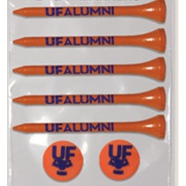 Personalized Value Pack w/ Five 2-3/4" Tiger Golf Tees & Two 3/4" Ball Markers