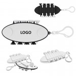4" Custom Plastic Golf Tee Holder - 8-Tee Storage w/Key Tag with Logo