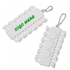Golf Tee Set Keychain with Logo