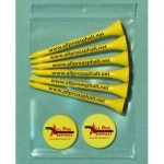Pro Elite Gold Standard Poly Bag Pack w/ 6 Tees & 2 Markers with Logo