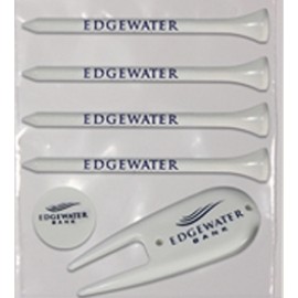 Personalized Value Pack w/ Four 3 1/4" Tiger Golf Tees, 3/4" Marker & Divot Fixer
