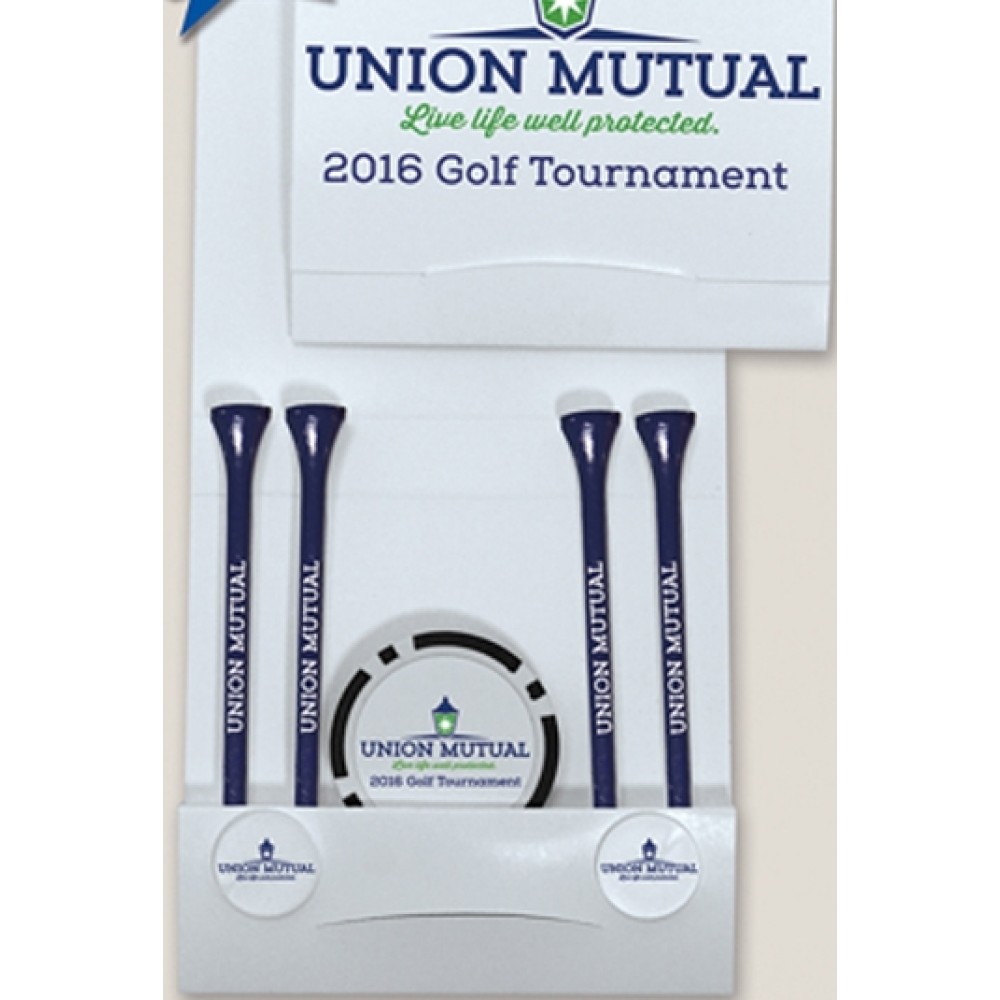 Logo Printed Golf Outing Packet w/ Four 3 1/4" Tees Logo Printed Golf Outing Packet w/ Four 3 1/4" Tees
