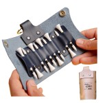 Personalized Leather Golf Tee Holder with Belt Clip