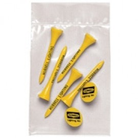 Customized Pro Elite Poly Bag Pack w/ 5 Golf Tees & 2 Ball Markers