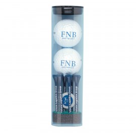 Customized "Top Flite" Golf Ball Tube w/ 2 Golf Balls, Eight 3 1/4" Tees & 1 Marker
