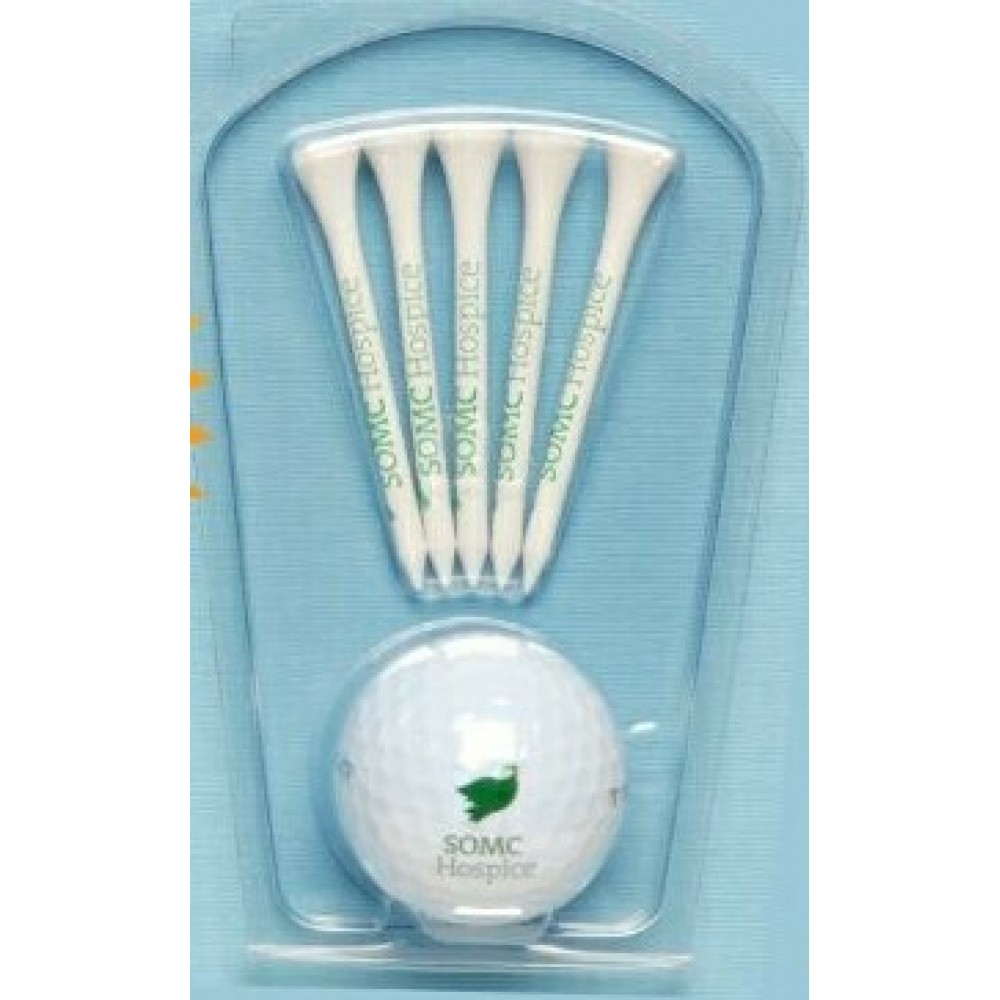 Best Buy Junior Caddy Golf Pack w/ Golf Ball & Five 2 1/8" Tees with Logo Best Buy Junior Caddy Golf Pack w/ Golf Ball & Five 2 1/8" Tees with Logo