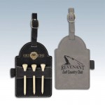 Leatherette Golf Bag Tags w/Tees with Logo