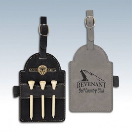Leatherette Golf Bag Tags w/Tees with Logo