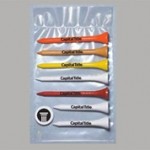 Value Poly Bag Pack w/ Five 2 3/4" Tees, Two 2 1/8" Tees & 1 Marker with Logo