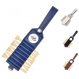 Custom Golf Bag Tee Organizer with 7 Tees