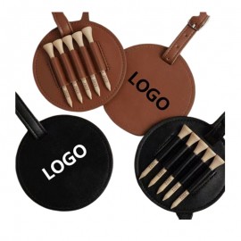 Customized Custom PU Leather Golf Tee Bag Belt Holder