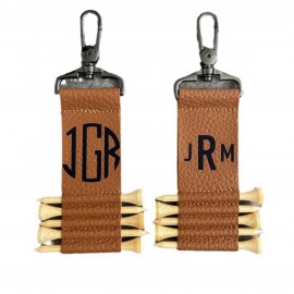 PU Leather Golf Tee Holder with Logo