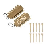Bamboo Golf Buddy Tees & Holder with Logo
