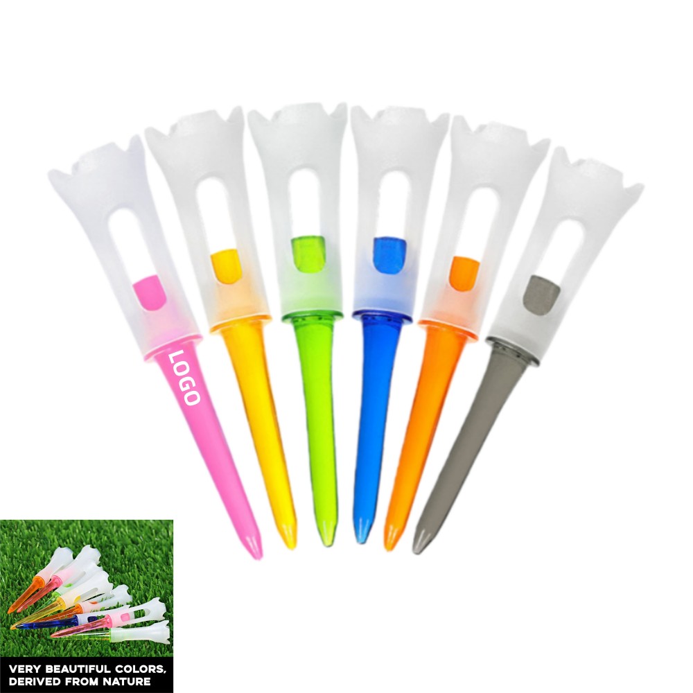 3.35" Plastic Position-Limiting Golf Tee with Logo