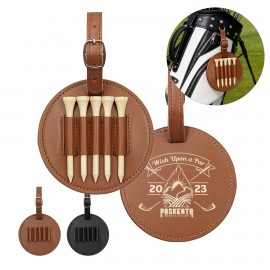 Customized Leather Golf Tees Holder